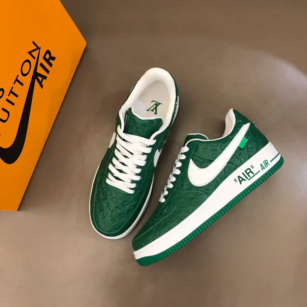 Men's shoes💰p440 "*oui* Vuitto*" x OFF-WHITE x Nike three-party collaboration! Trendy and cool men's casual sports shoes with unrivaled color matching. The design idea basically continues the style of THE TEN. The Swoosh line and tongue label have a very familiar visual effect and are both fashionable and trendy! A must-have for fashionistas! The effect on your feet is absolutely stunning! Size: 38-45